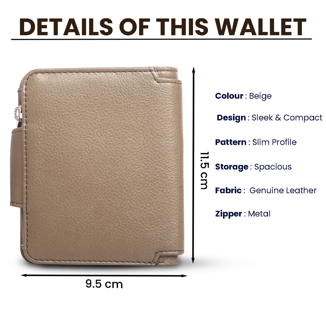 Rfid protected men leather wallet#color_beige