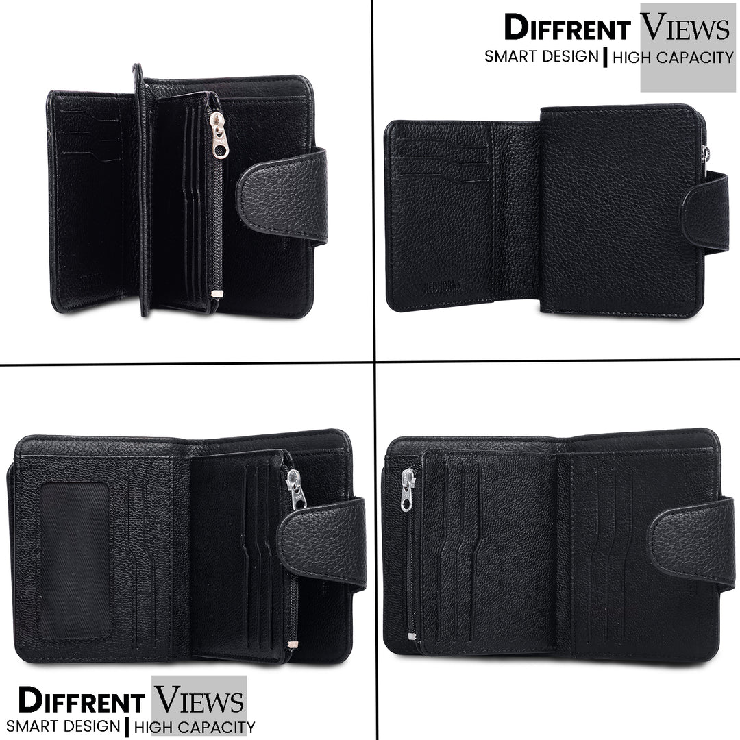 Rfid protected men leather wallet#color_black