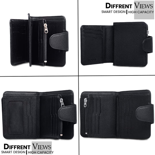 Rfid protected men leather wallet#color_black
