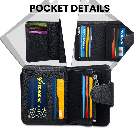 Rfid protected men leather wallet#color_black