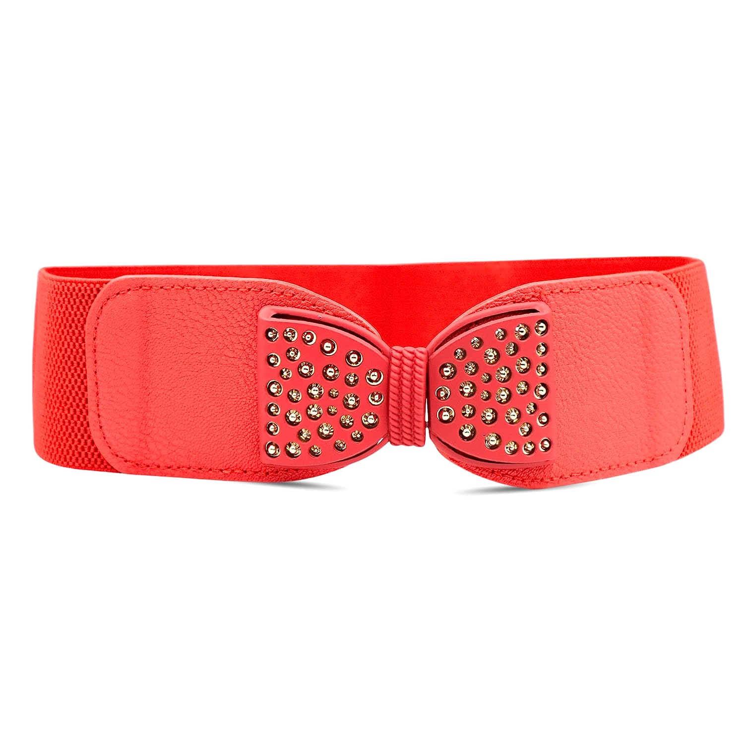 Redhorns Elastic Ladies Wide Belt#color_red