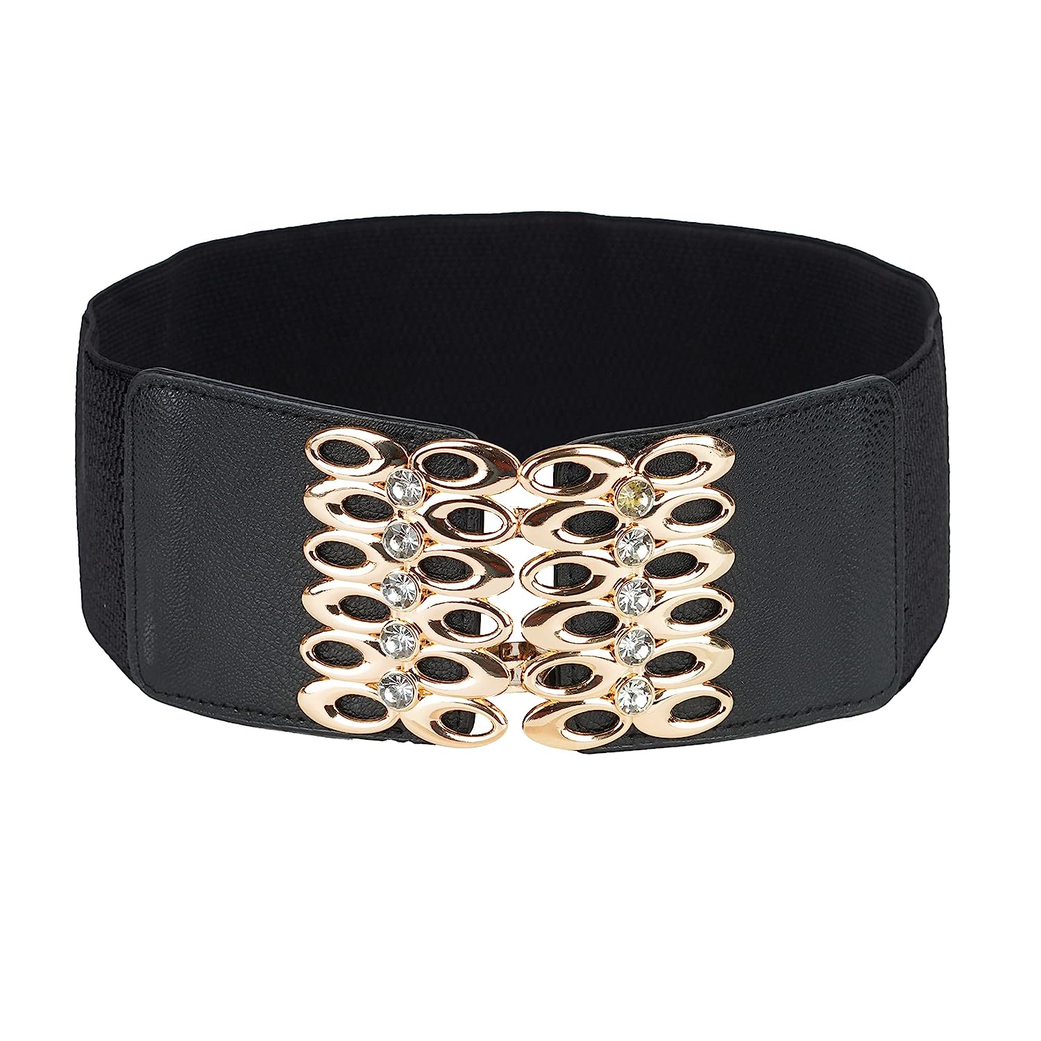 Redhorns Elastic Ladies Wide Corset Belt#color_black