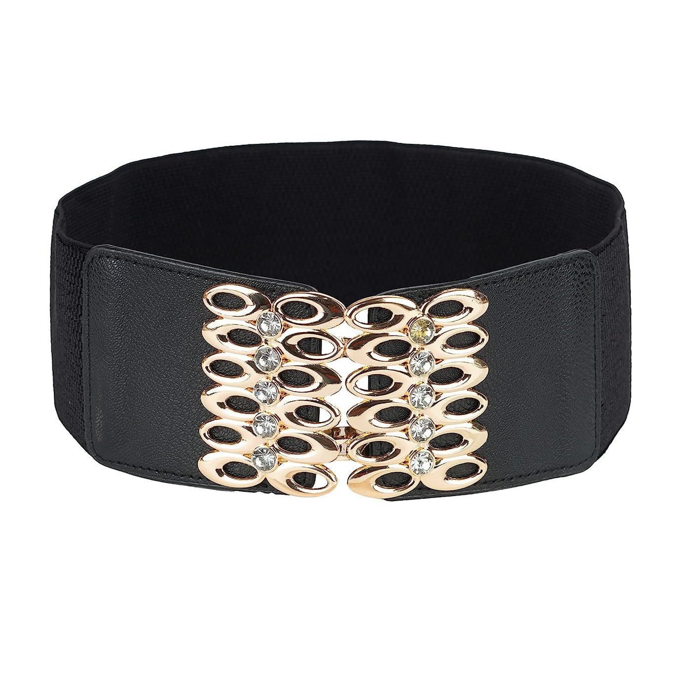 Redhorns Elastic Ladies Wide Corset Belt#color_black