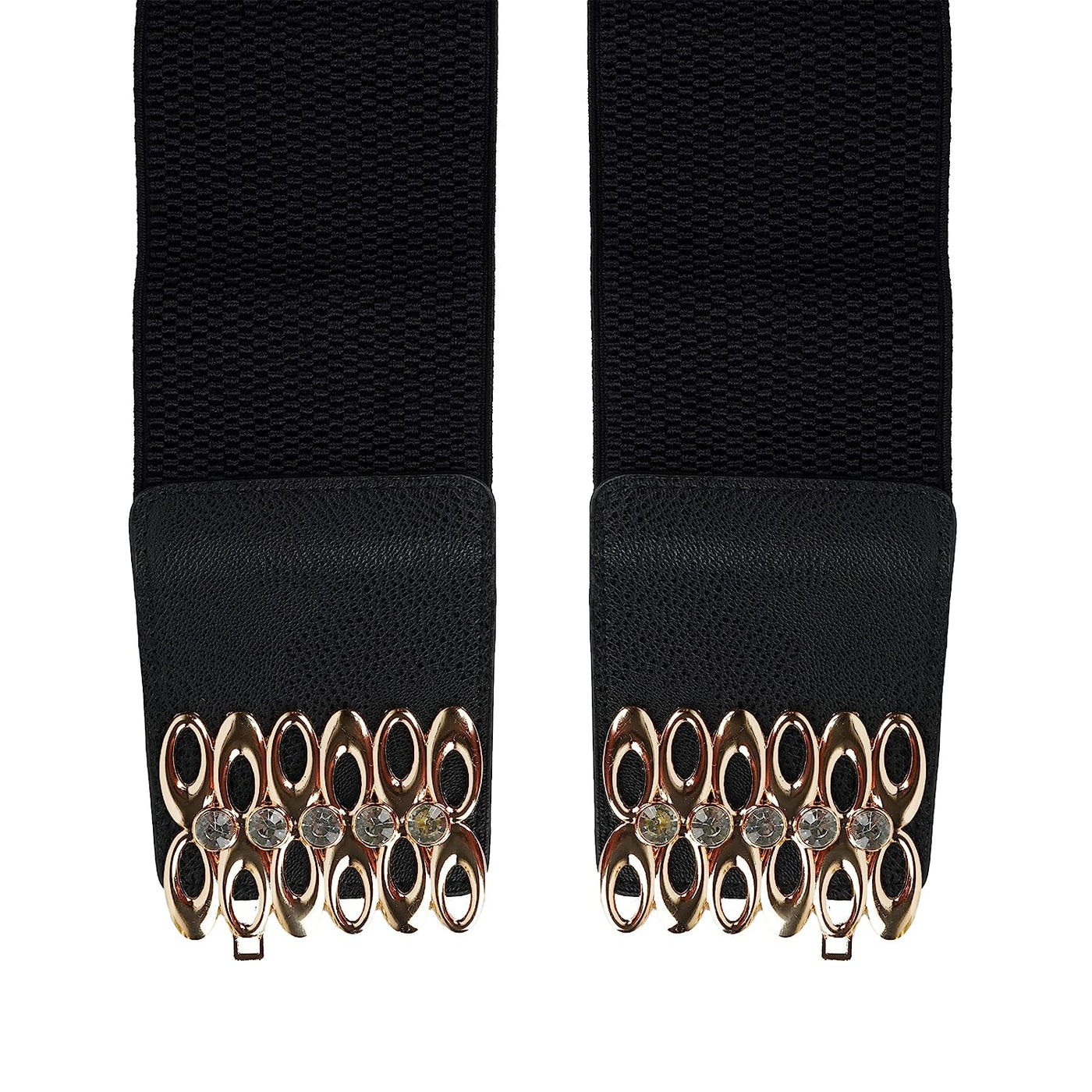 Redhorns Elastic Ladies Wide Corset Belt#color_black