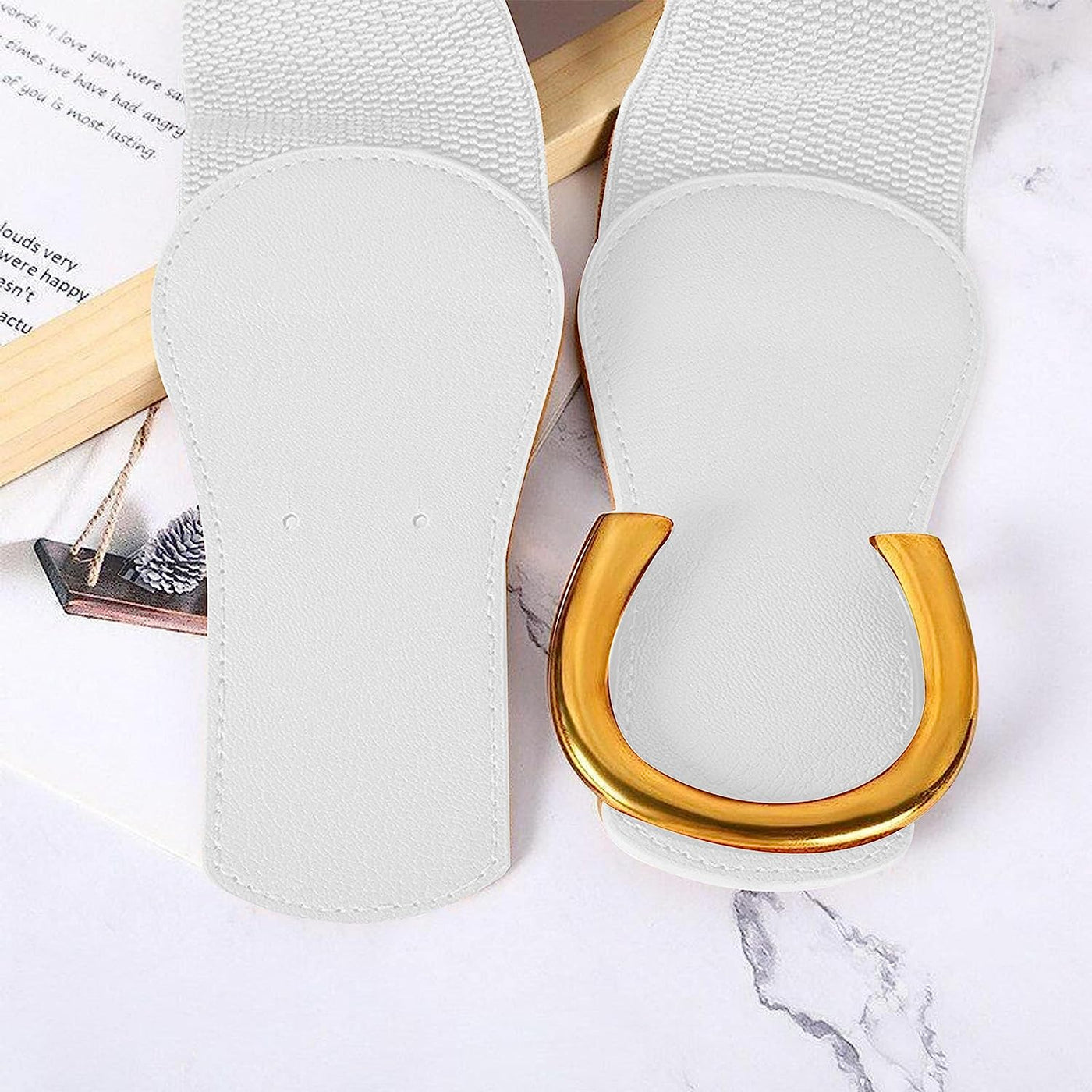 Redhorns Elastic Ladies Wide Belt#color_white