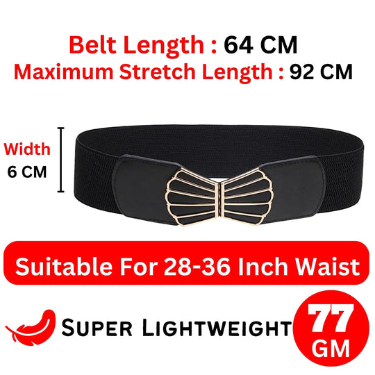 Redhorns Elastic Ladies Wide Belt#color_black