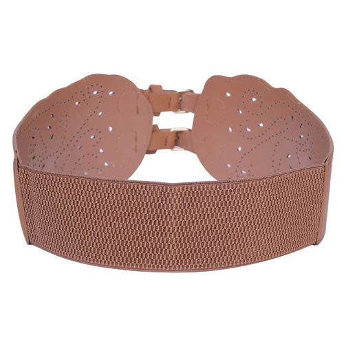 Redhorns Elastic Ladies Wide Belt#color_brown
