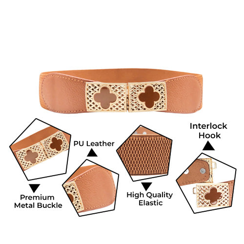 Redhorns Elastic Ladies Belt#color_brown