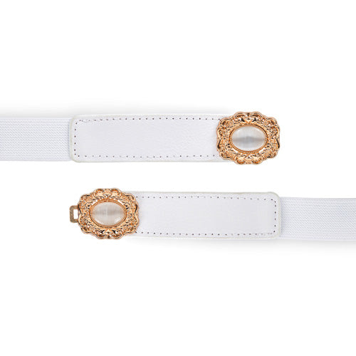 Ladies belt white#color_white