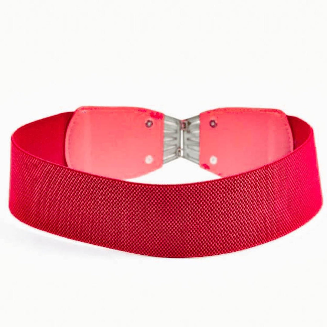 Redhorns Elastic Ladies Wide Belt#color_red