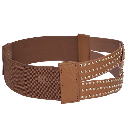 Redhorns Elastic Ladies Wide Belt#color_brown