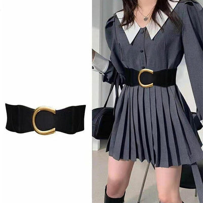 Redhorns Elastic Ladies Wide Belt#color_black