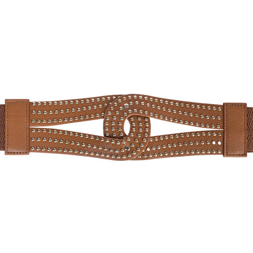 Redhorns Elastic Ladies Wide Belt#color_brown