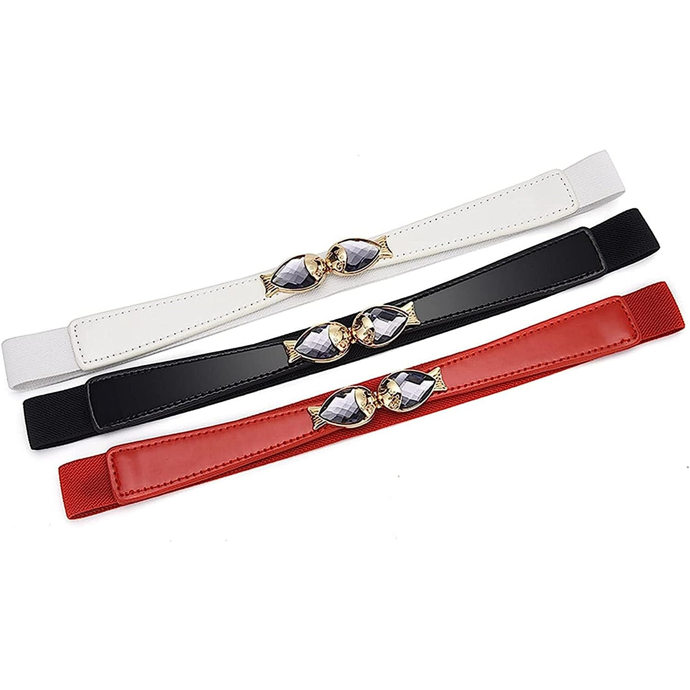 Redhorns Elastic Ladies Wide Belt#color_white