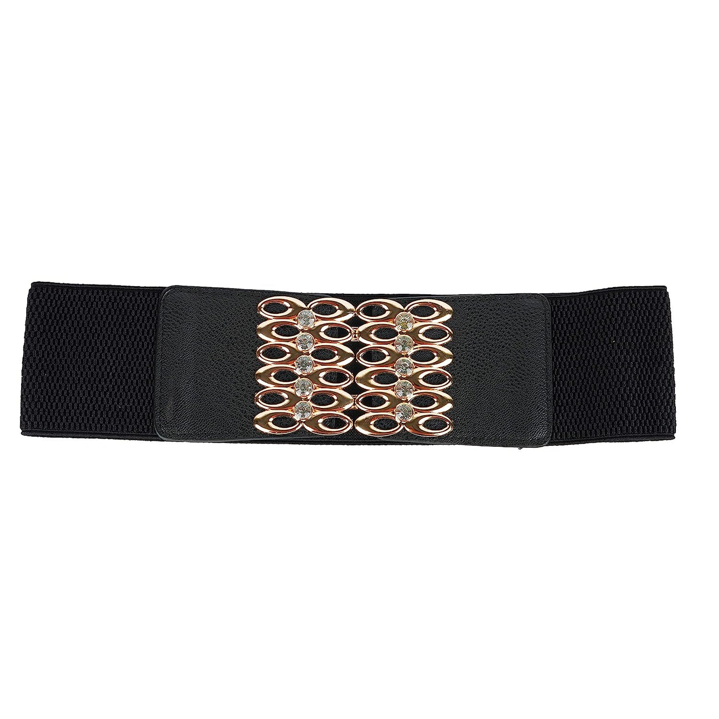 Redhorns Elastic Ladies Wide Corset Belt#color_black