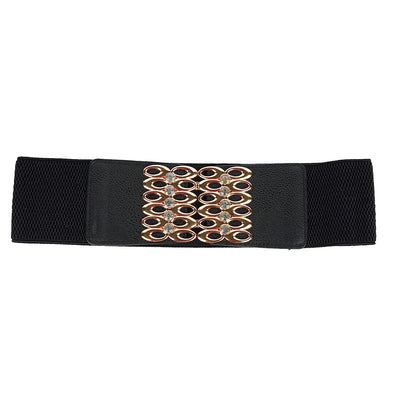 Redhorns Elastic Ladies Wide Corset Belt#color_black
