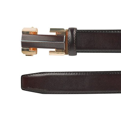 Auto Locking Buckle PU Leather Belt For Men | Formal Belts for Men (GB17)