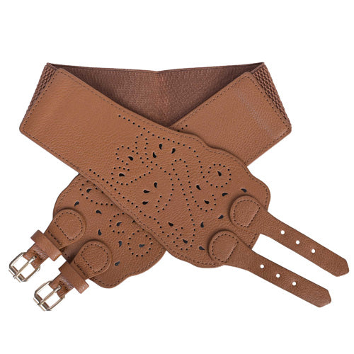 Redhorns Elastic Ladies Wide Belt#color_brown