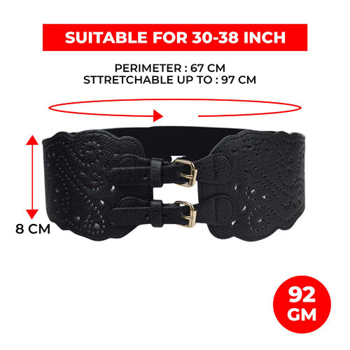 Redhorns Elastic Ladies Wide Belt#color_black