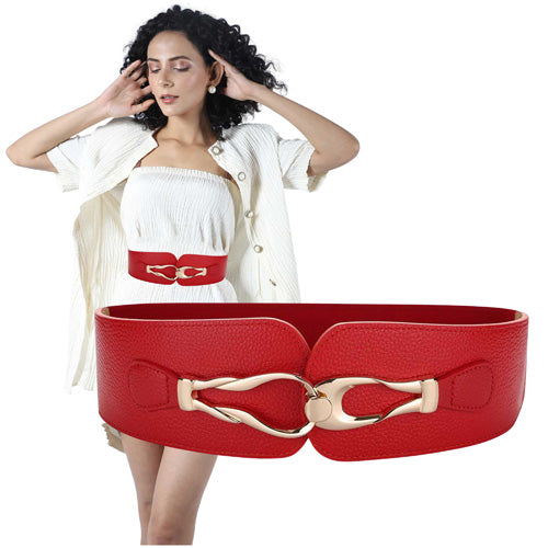 Redhorns Elastic Ladies Wide Belt#color_red