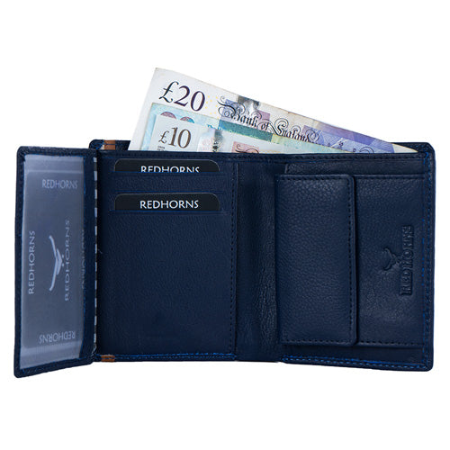  Bi fold Men's Wallet Navy Blue#color_navy-blue