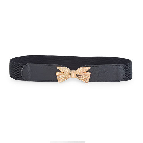 Bow Knot Design Belt#color_black