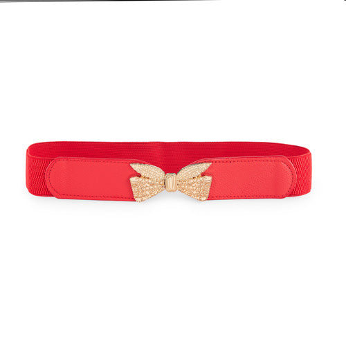 Bow Knot Design Belt#color_red