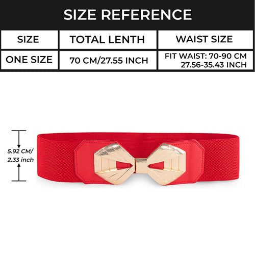 Bow Knot Design Ladies Belt Red#color_red