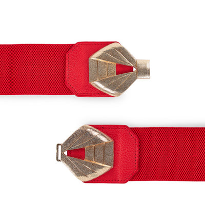 Bow Knot Design Ladies Belt Red#color_red
