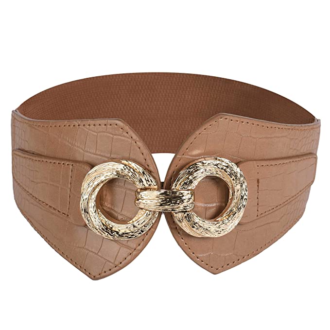 Redhorns Elastic Ladies Wide Belt#color_brown