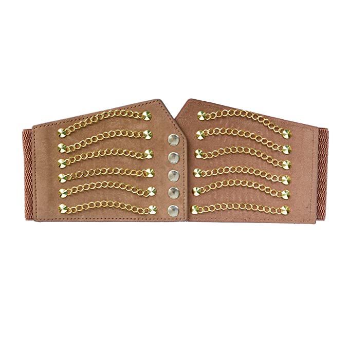 Redhorns Elastic Ladies Wide Belt#color_brown