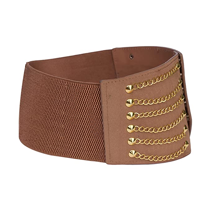 Redhorns Elastic Ladies Wide Belt#color_brown