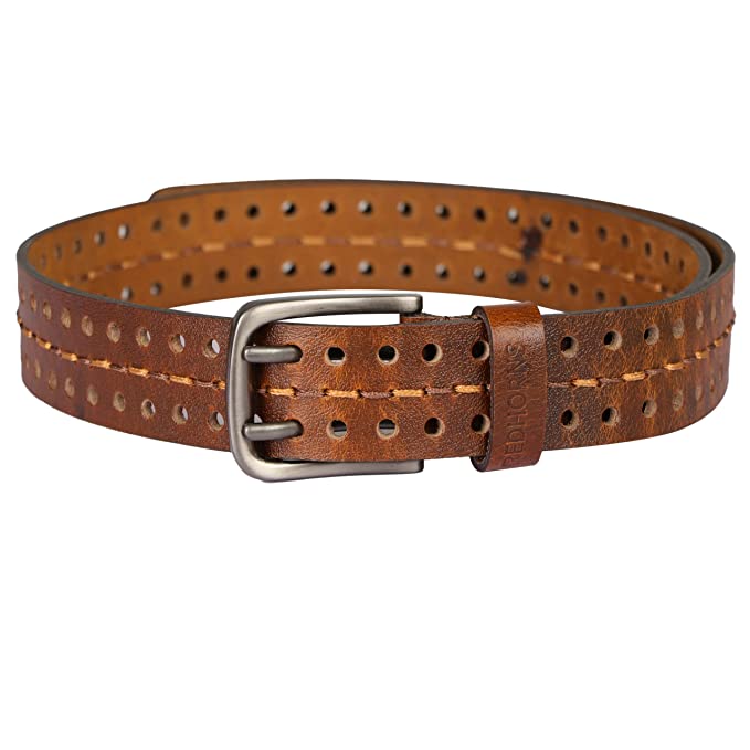 Redhorns Mens Genuine Leather Belt#color_tan