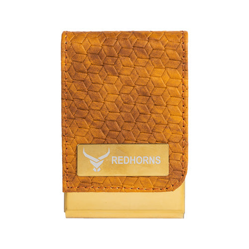Redhorns Men's Stainless Steel Tan Color Card Holder With Magnetic Flap (CD005)