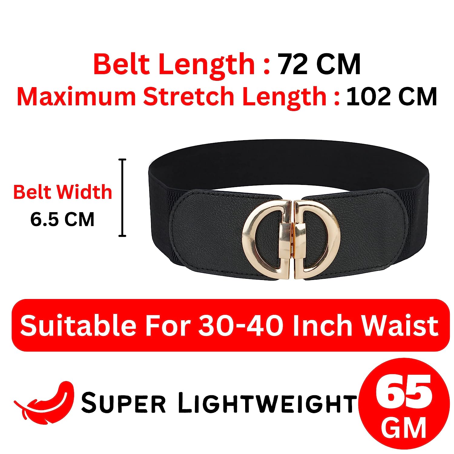 Redhorns Elastic Ladies Belt#color_black