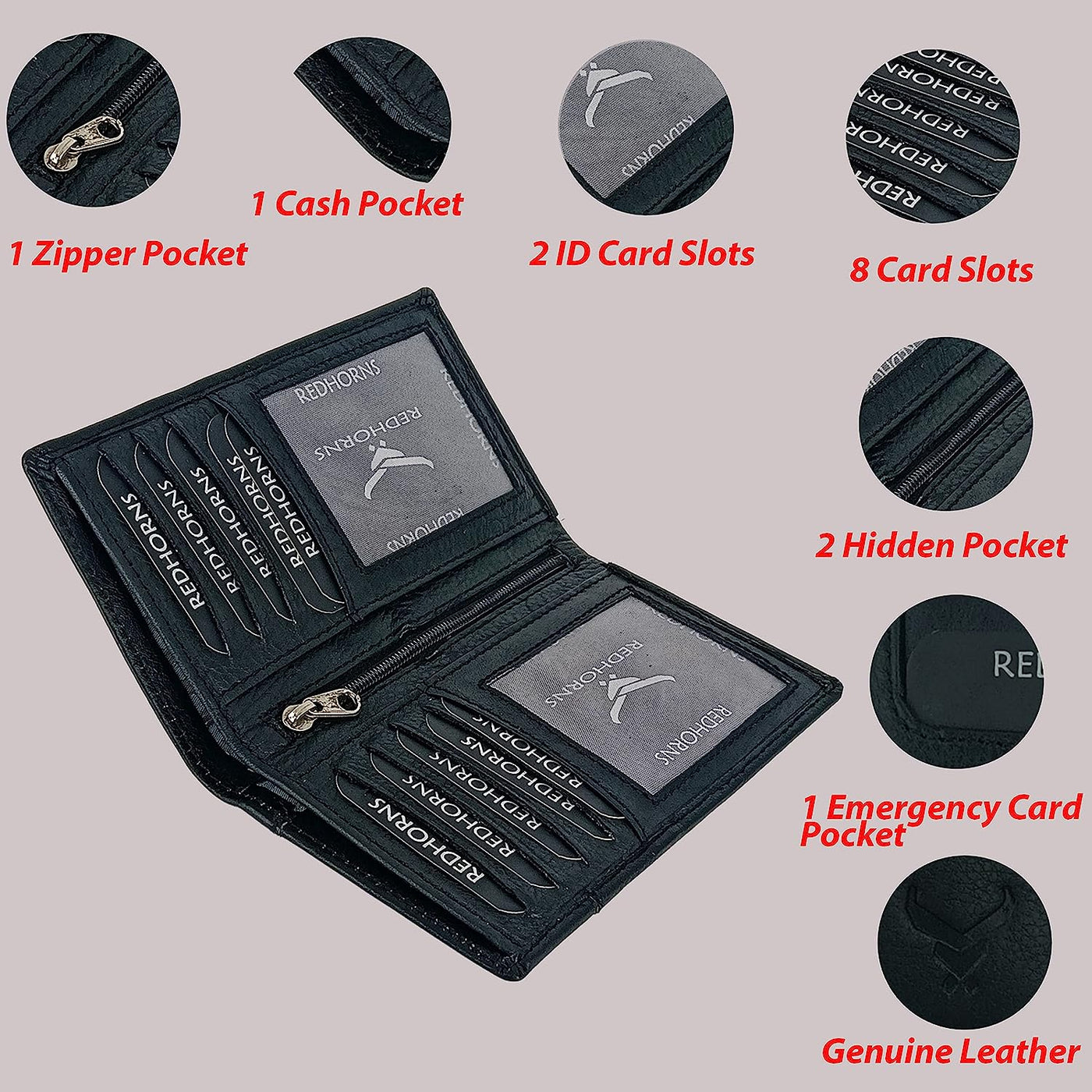 Unisex Leather Cardholder#color_black