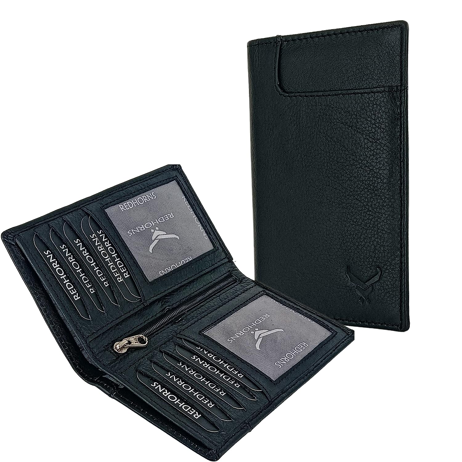 Unisex Leather Cardholder#color_black