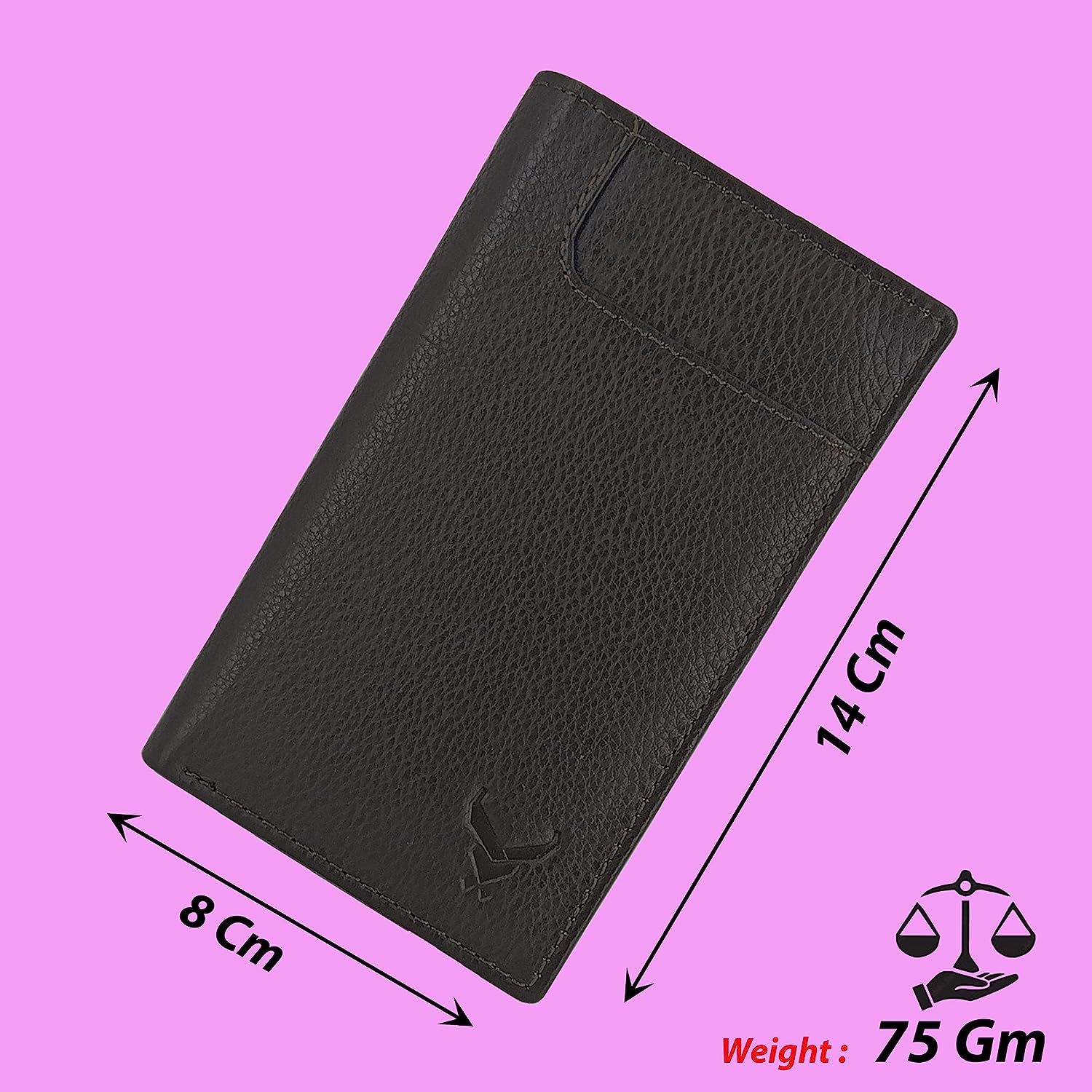 Unisex Leather Cardholder#color_brown