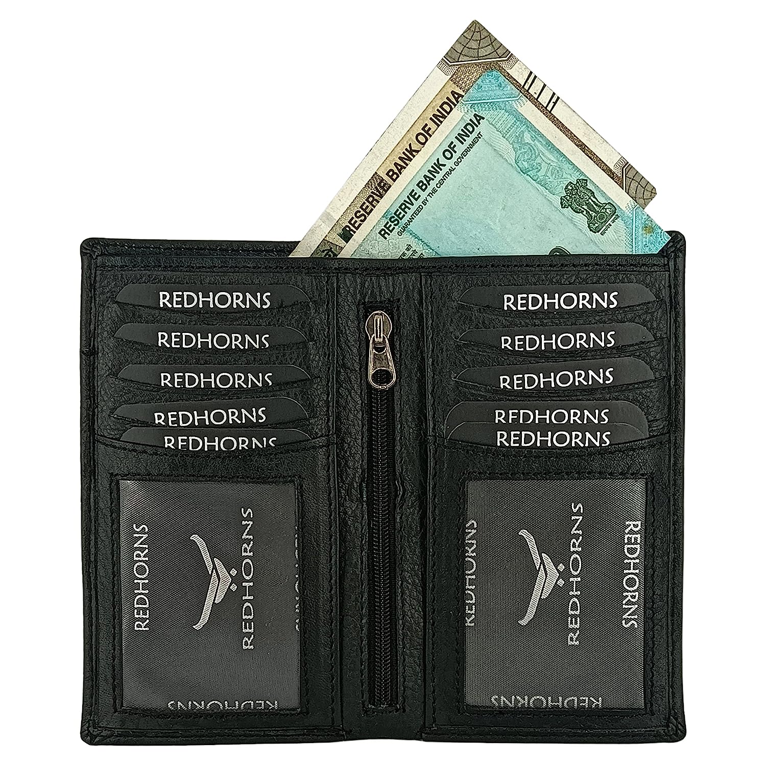 Unisex Leather Cardholder#color_black