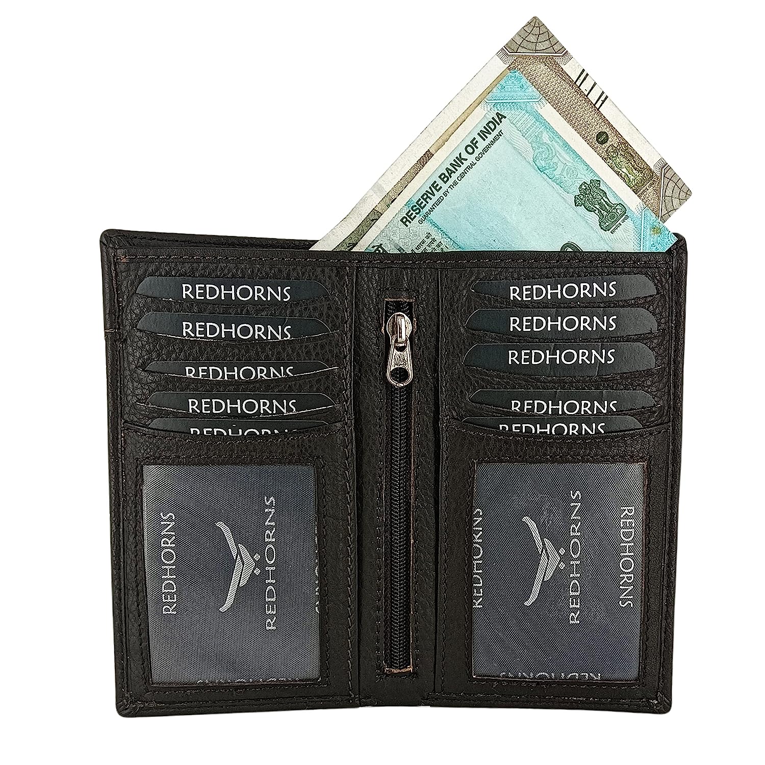 Unisex Leather Cardholder#color_brown