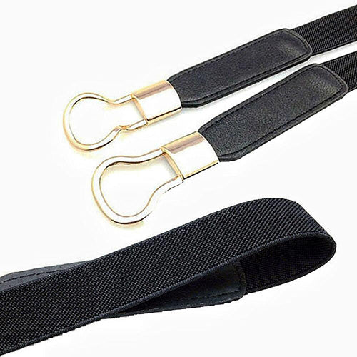 Elegant Design Ladies Elastic Belt Black#color_black