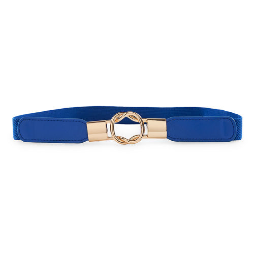 Elegant Design Ladies Elastic Belt Blue#color_blue