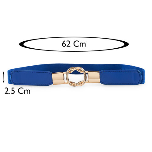 Elegant Design Ladies Elastic Belt Blue#color_blue