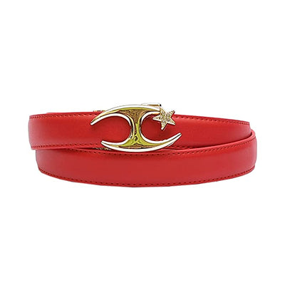 Redhorns Elastic Ladies Slim Belt#color_red