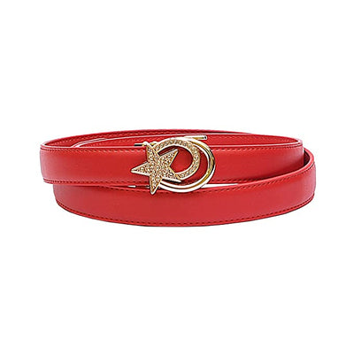 Redhorns Elastic Ladies Slim Belt#color_red