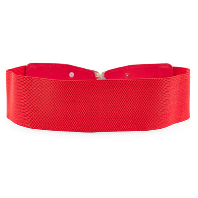 Floral Design Ladies Belt Red#color_red