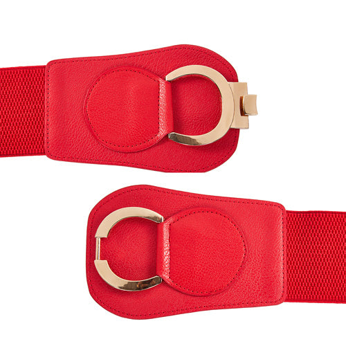 Infinity Design Ladies Elastic Belt Red#color_red