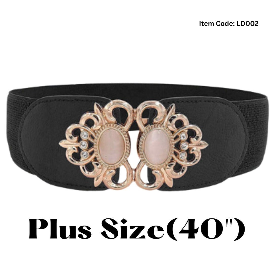 Ladies belt#color_black-plus-size