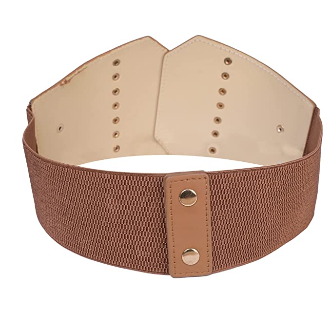 Redhorns Elastic Ladies Wide Belt#color_brown