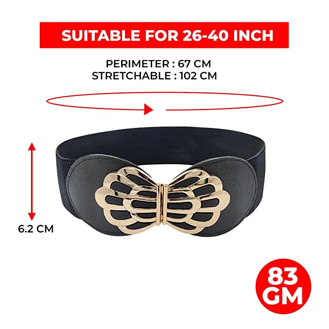 Redhorns Elastic Ladies Wide Belt#color_black